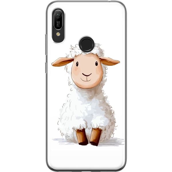 Huawei Y6 (2019) Läpinäkyvä kuori Suloinen Lammas - lasten ja vauvan tuotteita sarjakuvatyyliin