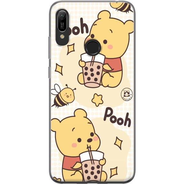 Huawei Y6 (2019) Genomskinligt Skal Nalle Pooh Style – klassiskt björnmotiv i ny tolkning
