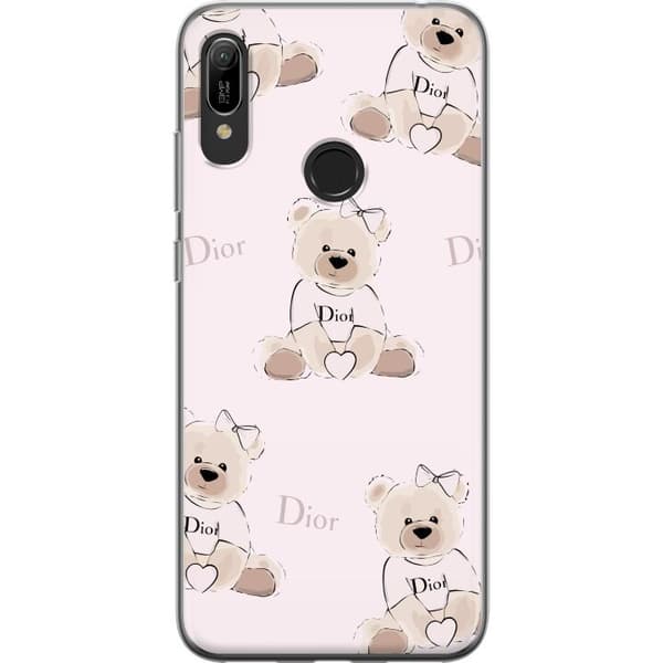 Huawei Y6 (2019) Läpinäkyvä kuori Teddy Dior Vibes - ylellinen nalle muotityyliin