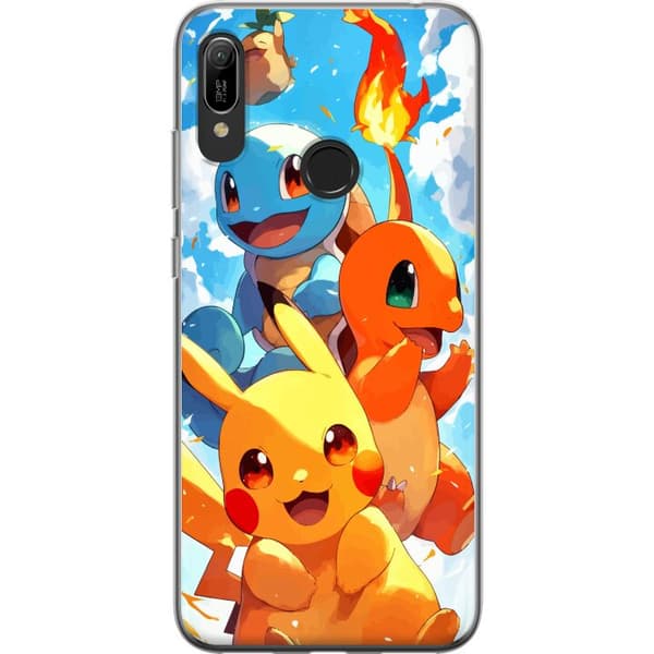 Huawei Y6 (2019) Läpinäkyvä kuori Pocket Creatures - innoittanut Pokémonista mainitsematta nimeä