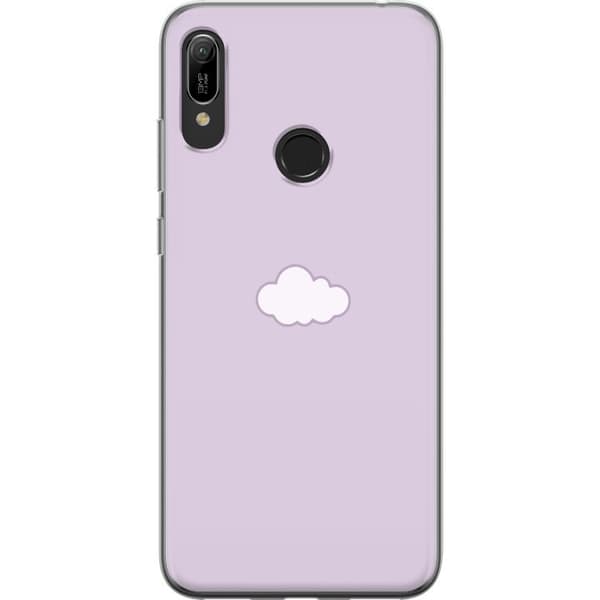 Huawei Y6 (2019) Gennemsigtig cover Lilla Sky - minimalistisk sky på lilla baggrund