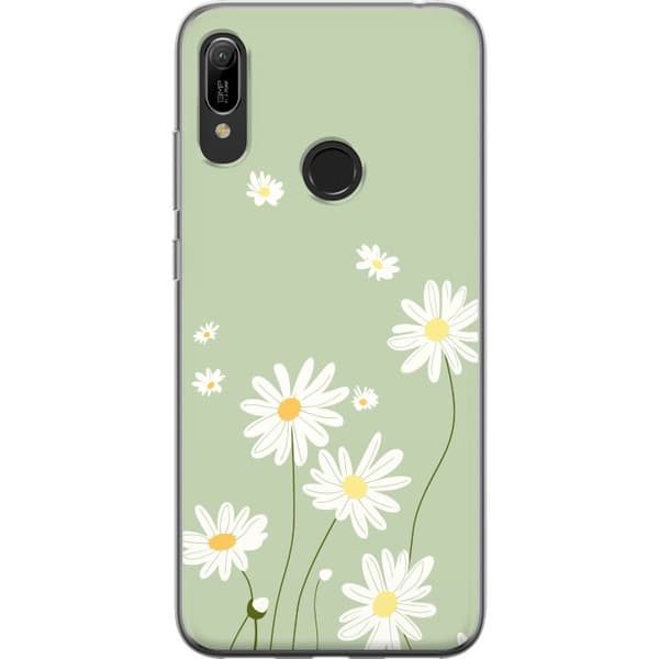 Huawei Y6 (2019) Gennemsigtig cover Præstekraver - blomstret mønster i svensk sommerstil