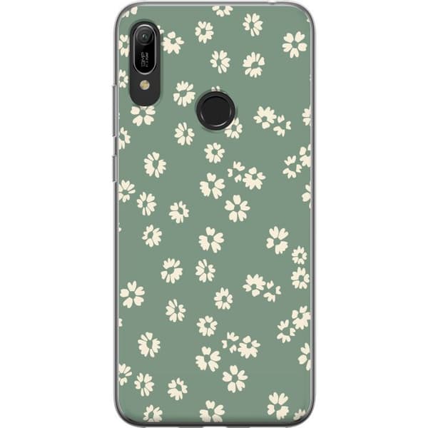 Huawei Y6 (2019) Gennemsigtig cover Blomsterdrøm - Farverigt Blomstermønster
