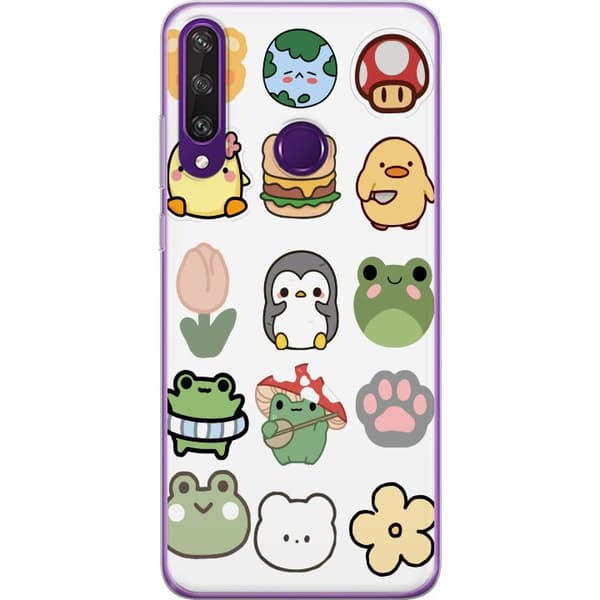 Huawei Y6p Gjennomsiktig deksel Kawaii Friends