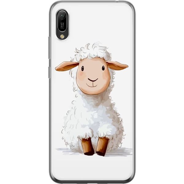 Huawei Y6 Pro (2019) Läpinäkyvä kuori Suloinen Lammas - lasten ja vauvan tuotteita sarjakuvatyyliin