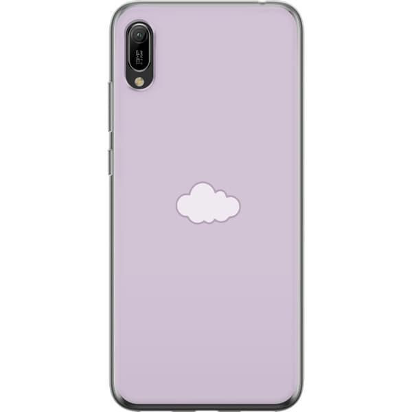 Huawei Y6 Pro (2019) Gennemsigtig cover Lilla Sky - minimalistisk sky på lilla baggrund