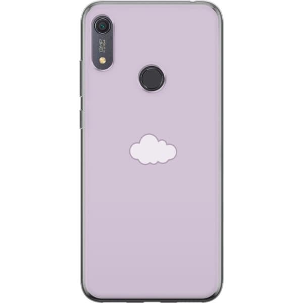 Huawei Y6s (2019) Läpinäkyvä kuori Lila Pilvi - minimalistinen pilvi lila taustalla
