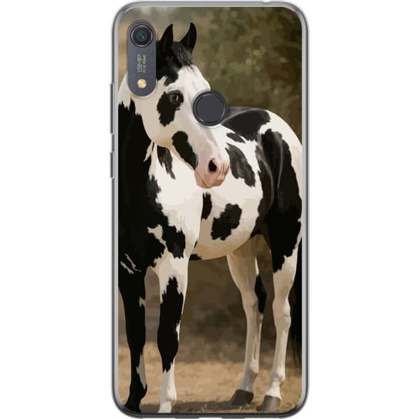 Huawei Y6s (2019) Gennemsigtig cover Smuk Hest - elegant illustration af hestemotiv