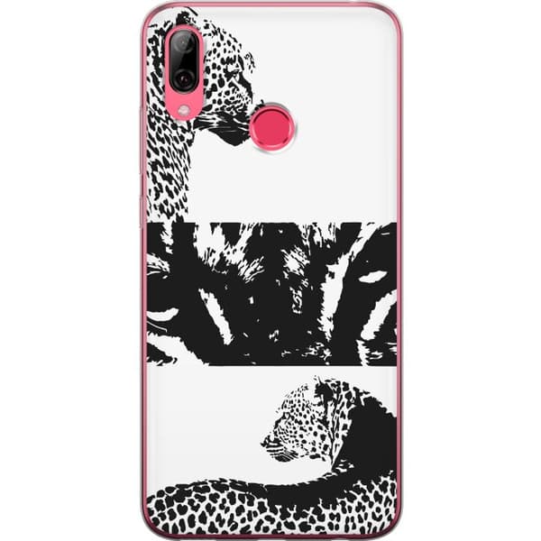 Huawei Y7 (2019) Läpinäkyvä kuori Leopard Faces