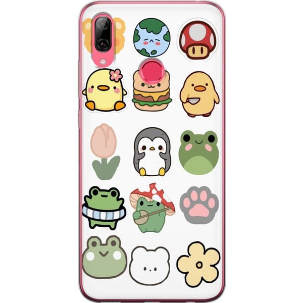 Huawei Y7 (2019) Gennemsigtig cover Kawaii Friends