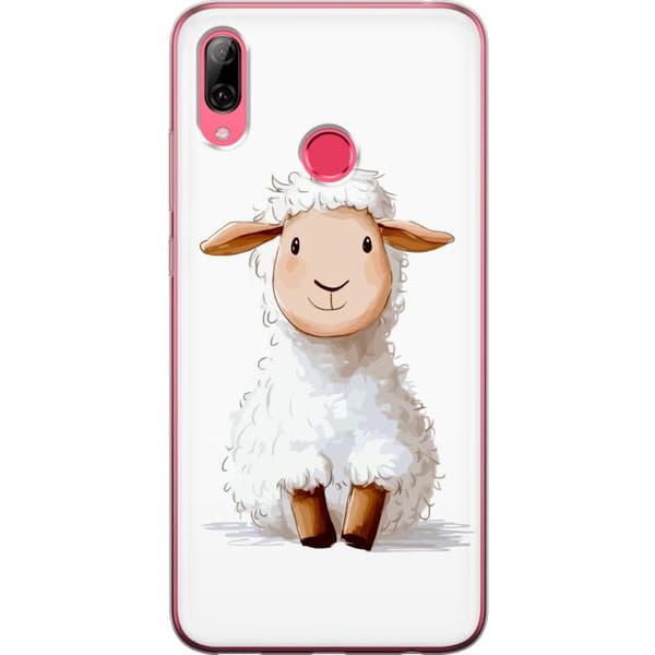 Huawei Y7 (2019) Genomskinligt Skal Sött Lamm – tecknad stil för barn & babyprodukter