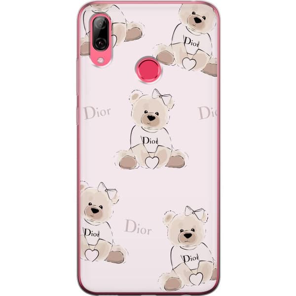 Huawei Y7 (2019) Läpinäkyvä kuori Teddy Dior Vibes - ylellinen nalle muotityyliin