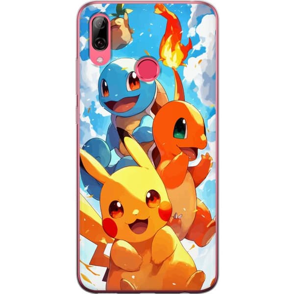 Huawei Y7 (2019) Läpinäkyvä kuori Pocket Creatures - innoittanut Pokémonista mainitsematta nimeä