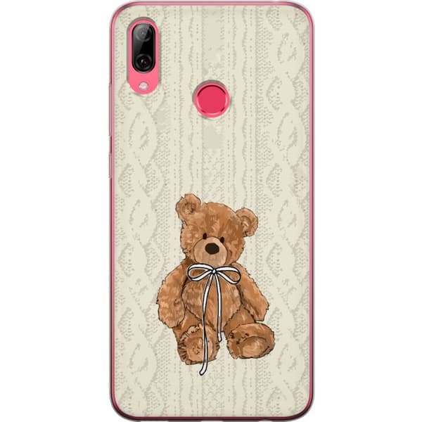 Huawei Y7 (2019) Gennemsigtig cover Lille Teddy – klassisk teddy i enkel design