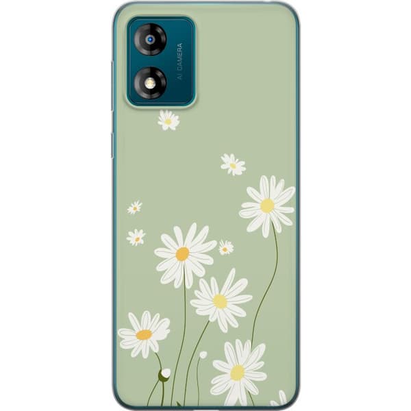Motorola Moto E13 Genomskinligt Skal Prästkragar – blommigt mönster i svensk sommarstil