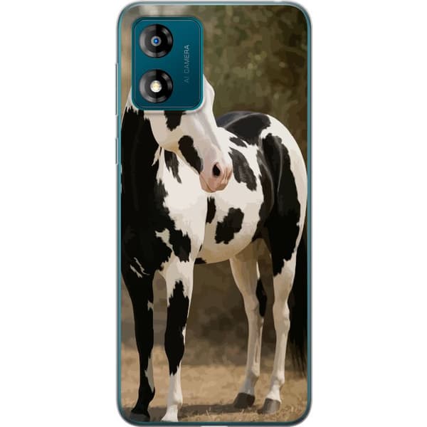 Motorola Moto E13 Läpinäkyvä kuori Kaunis Hevonen - elegantti hevonen kuva-aihe