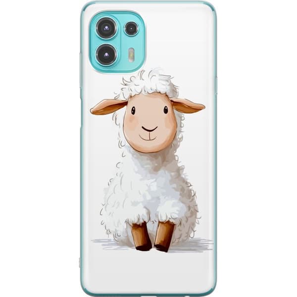 Motorola Edge 20 Lite Läpinäkyvä kuori Suloinen Lammas - lasten ja vauvan tuotteita sarjakuvatyyliin