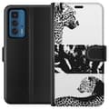 Miniatyrbillede 1 af 3: Motorola Edge 20 Pro Tegnebogsetui Leopard Faces