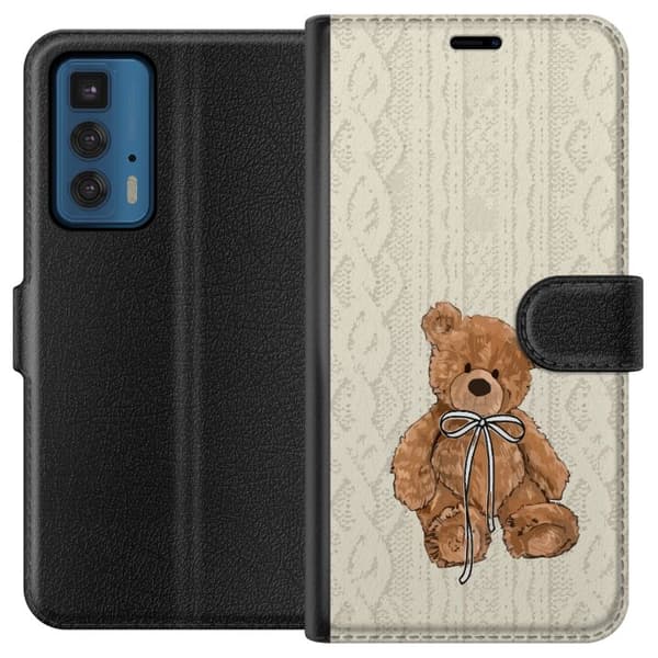Motorola Edge 20 Pro Plånboksfodral Liten Nalle – klassisk nalle i enkel design