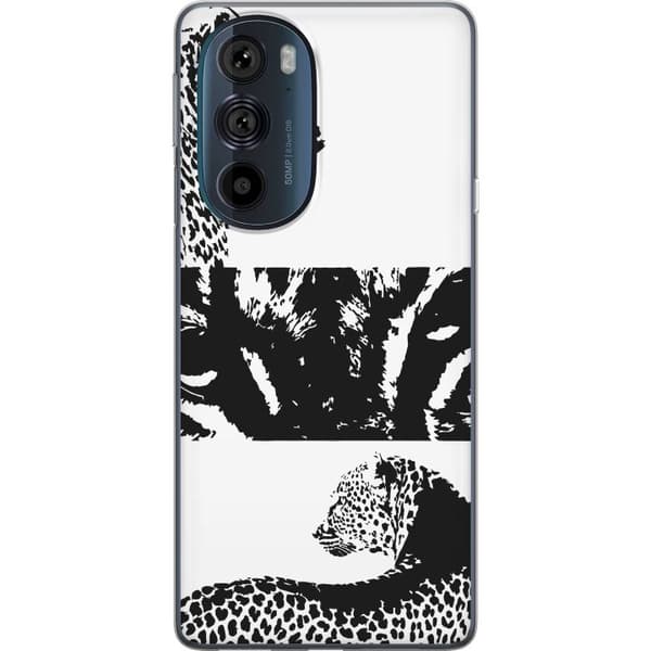 Motorola Edge 30 Pro Gennemsigtig cover Leopard Faces