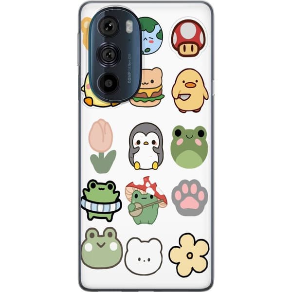 Motorola Edge 30 Pro Läpinäkyvä kuori Kawaii Friends