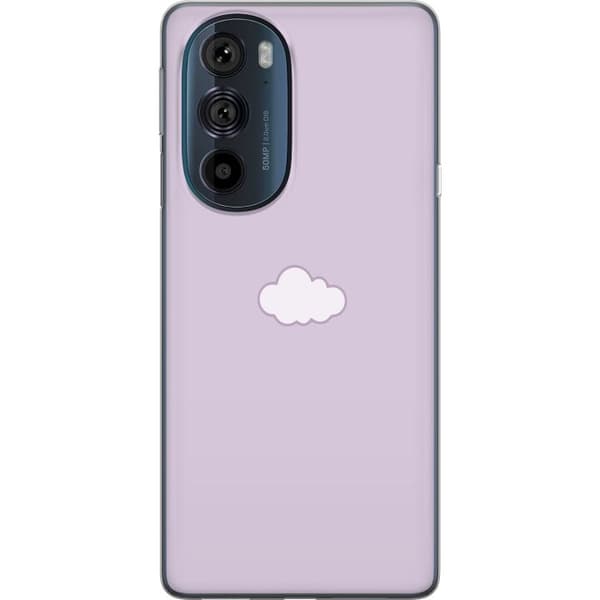 Motorola Edge 30 Pro Gennemsigtig cover Lilla Sky - minimalistisk sky på lilla baggrund