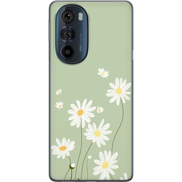 Motorola Edge 30 Pro Läpinäkyvä kuori Papukaijanpaparit - kukallinen kuviointi ruotsalaiseen kesätyyliin