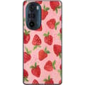 Miniatyrbillede 1 af 3: Motorola Edge 30 Pro Gennemsigtig cover Jordbærdrømme - Retro-stil jordbærmønster