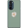 Pikkukuva 1 / 3: Motorola Edge 30 Pro Läpinäkyvä kuori Vihreä Minimalikukka - tyylikäs kukka vihreällä taustalla