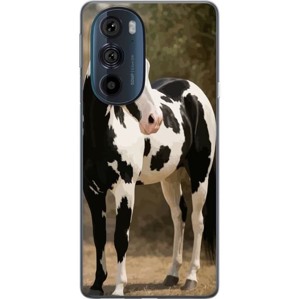 Motorola Edge 30 Pro Läpinäkyvä kuori Kaunis Hevonen - elegantti hevonen kuva-aihe