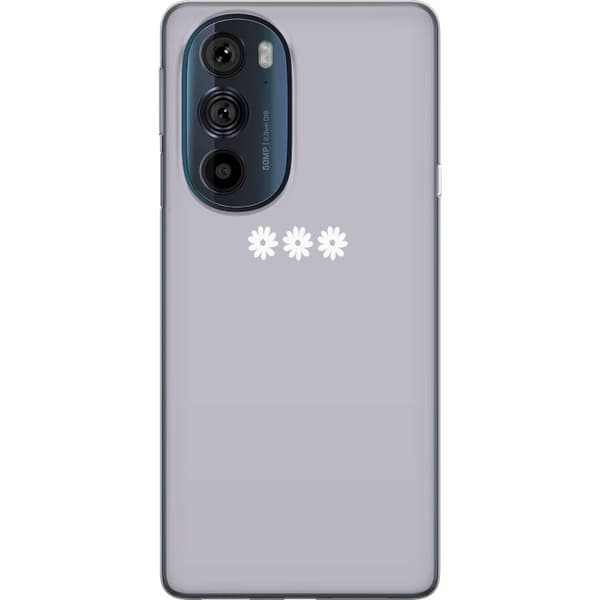 Motorola Edge 30 Pro Läpinäkyvä kuori Lila Blomminimalismi - tyylikäs kukkakuva lila taustalla