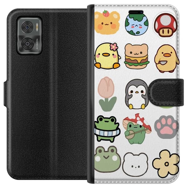 Motorola Moto E22i Tegnebogsetui Kawaii Friends