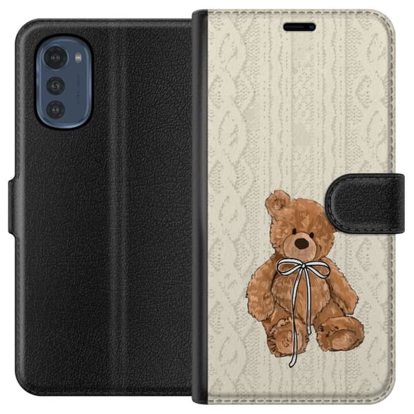Motorola Moto E32s Lommeboketui Liten Bamse – klassisk bamse i enkel design