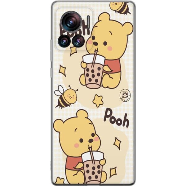 Motorola Edge 30 Ultra Gennemsigtig cover Nalle Pooh-stil - klassisk bjørnemotiv i en ny fortolkning
