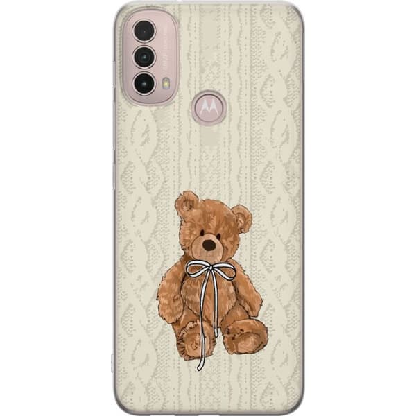 Motorola Moto E40 Gennemsigtig cover Lille Teddy – klassisk teddy i enkel design