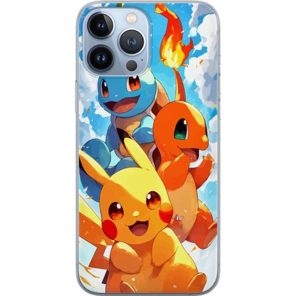 Apple iPhone 13 Pro Max Gennemsigtig cover Pocket Creatures - inspireret af Pokémon uden at nævne navnet