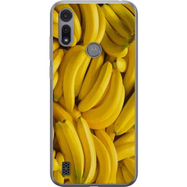 Motorola Moto E6i Genomskinligt Skal Banana Pattern – lekfullt mönster med gula bananer