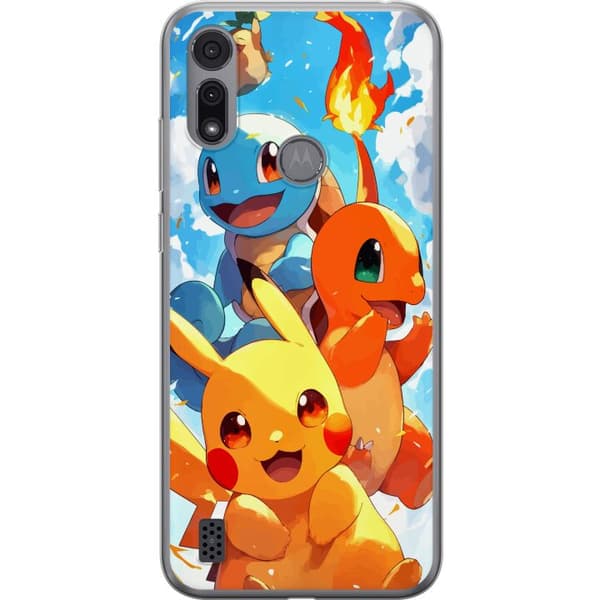 Motorola Moto E6i Gennemsigtig cover Pocket Creatures - inspireret af Pokémon uden at nævne navnet