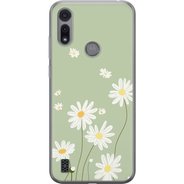 Motorola Moto E6i Gennemsigtig cover Præstekraver - blomstret mønster i svensk sommerstil