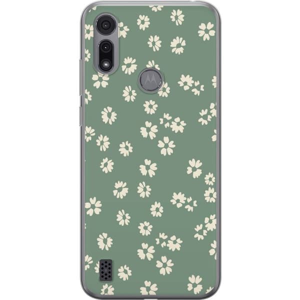 Motorola Moto E6i Gennemsigtig cover Blomsterdrøm - Farverigt Blomstermønster