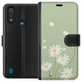 Miniatyrbillede 1 af 3: Motorola Moto E6i Tegnebogsetui Præstekraver - blomstret mønster i svensk sommerstil