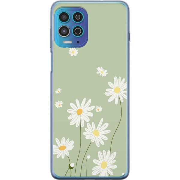 Motorola Moto G100 Läpinäkyvä kuori Papukaijanpaparit - kukallinen kuviointi ruotsalaiseen kesätyyliin
