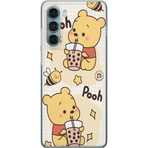 Motorola Moto G200 5G Genomskinligt Skal Nalle Pooh Style – klassiskt björnmotiv i ny tolkning