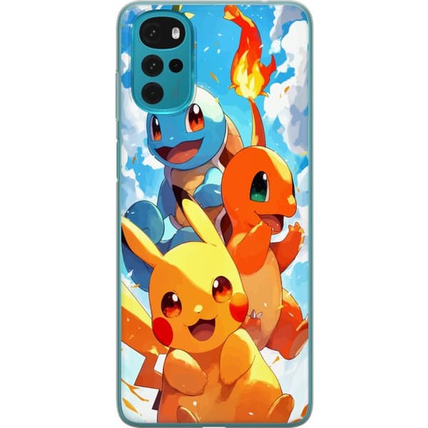 Motorola Moto G22 Läpinäkyvä kuori Pocket Creatures - innoittanut Pokémonista mainitsematta nimeä