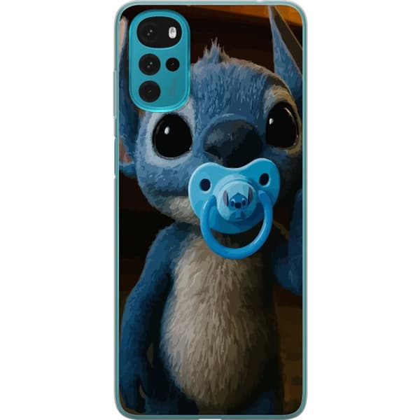 Motorola Moto G22 Genomskinligt Skal Stitch & Napp – babytema med söt karaktär
