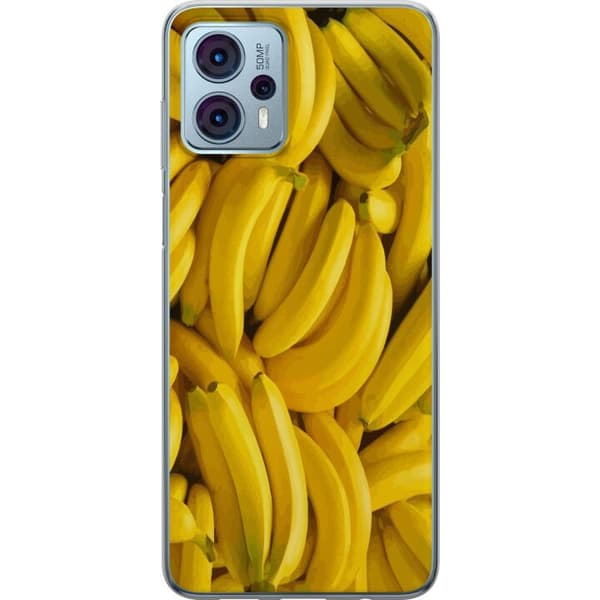 Motorola Moto G23 Gennemsigtig cover Banan mønster