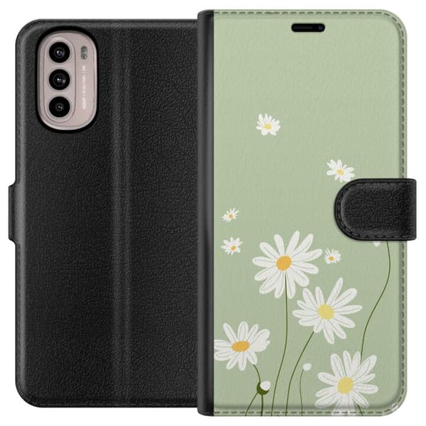 Motorola Moto G31 Plånboksfodral Prästkragar – blommigt mönster i svensk sommarstil