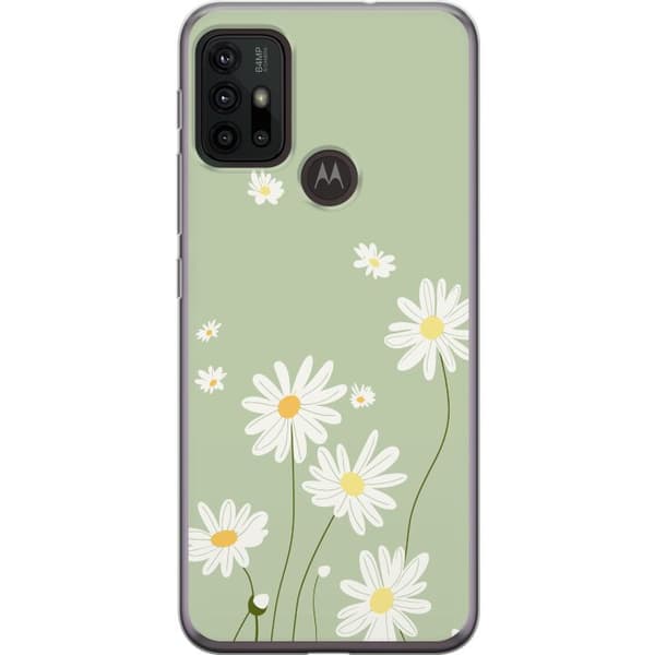 Motorola Moto G30 Genomskinligt Skal Prästkragar – blommigt mönster i svensk sommarstil