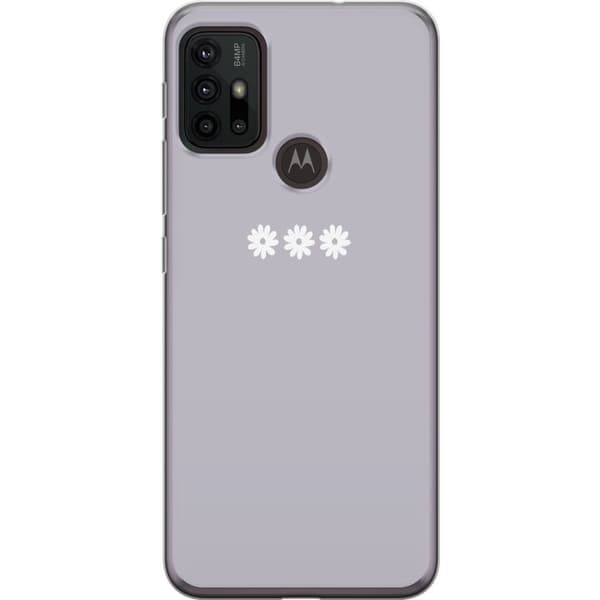 Motorola Moto G30 Läpinäkyvä kuori Lila Blomminimalismi - tyylikäs kukkakuva lila taustalla