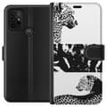 Miniatyrbillede 1 af 3: Motorola Moto G30 Tegnebogsetui Leopard Faces